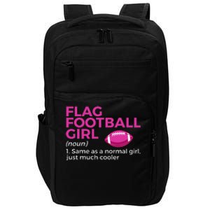 Flag Football Girl Definition Impact Tech Backpack