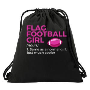 Flag Football Girl Definition Drawstring Bag