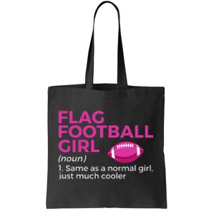 Flag Football Girl Definition Tote Bag