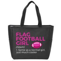 Flag Football Girl Definition Zip Tote Bag