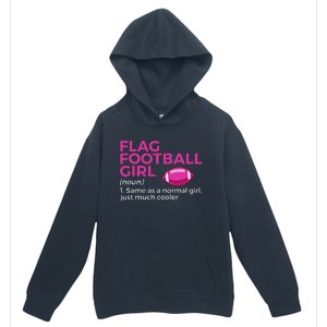 Flag Football Girl Definition Urban Pullover Hoodie