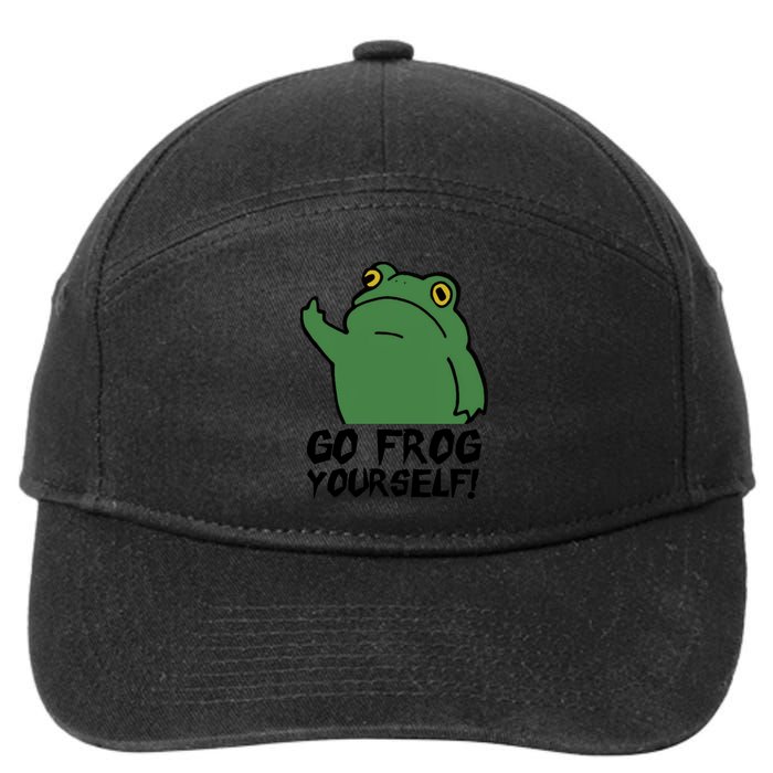 Funny Frog Go Frog Yourself! Gift 7-Panel Snapback Hat