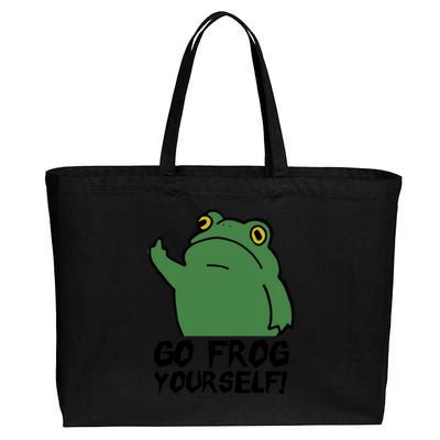 Funny Frog Go Frog Yourself! Gift Cotton Canvas Jumbo Tote