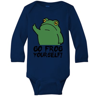 Funny Frog Go Frog Yourself! Gift Baby Long Sleeve Bodysuit