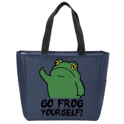 Funny Frog Go Frog Yourself! Gift Zip Tote Bag