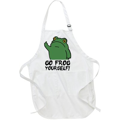 Funny Frog Go Frog Yourself! Gift Full-Length Apron With Pockets