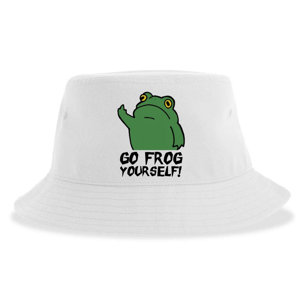 Funny Frog Go Frog Yourself! Gift Sustainable Bucket Hat