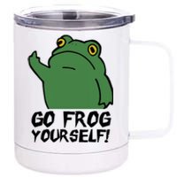 Funny Frog Go Frog Yourself! Gift 12 oz Stainless Steel Tumbler Cup