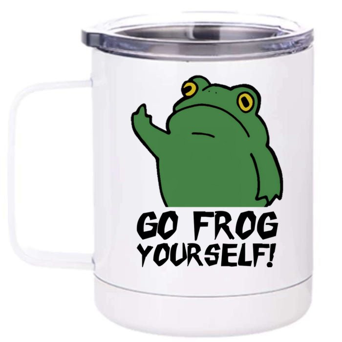 Funny Frog Go Frog Yourself! Gift 12 oz Stainless Steel Tumbler Cup