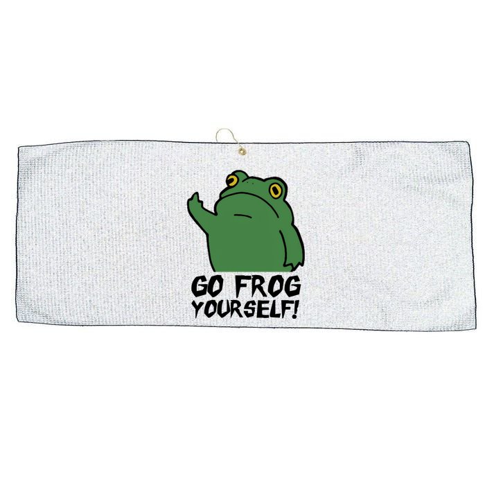 Funny Frog Go Frog Yourself! Gift Large Microfiber Waffle Golf Towel