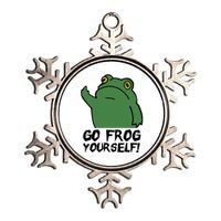 Funny Frog Go Frog Yourself! Gift Metallic Star Ornament