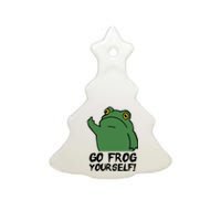 Funny Frog Go Frog Yourself! Gift Ceramic Tree Ornament