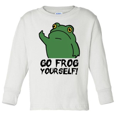 Funny Frog Go Frog Yourself! Gift Toddler Long Sleeve Shirt