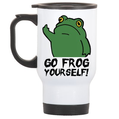 Funny Frog Go Frog Yourself! Gift Stainless Steel Travel Mug