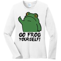 Funny Frog Go Frog Yourself! Gift Ladies Long Sleeve Shirt