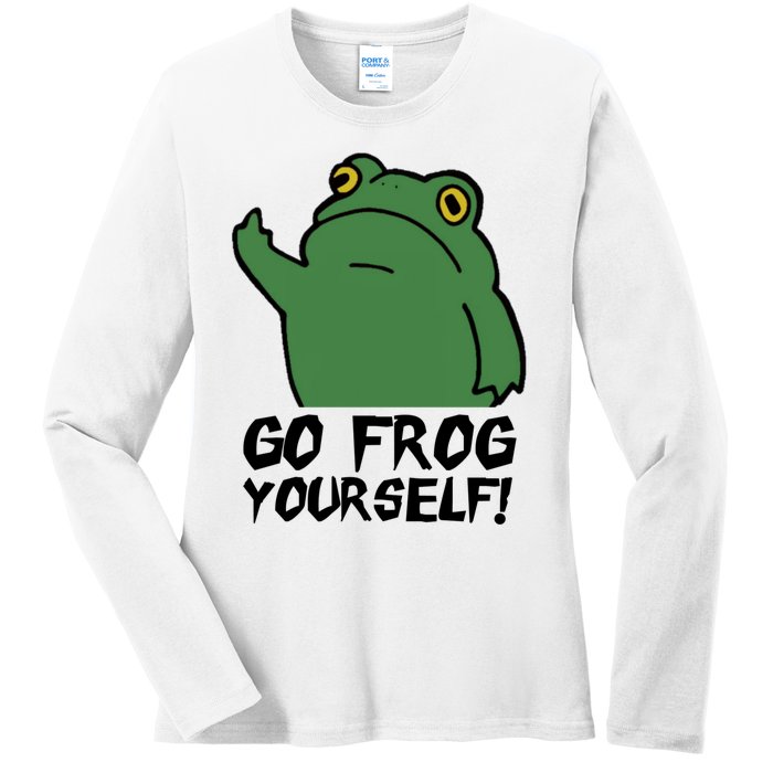 Funny Frog Go Frog Yourself! Gift Ladies Long Sleeve Shirt