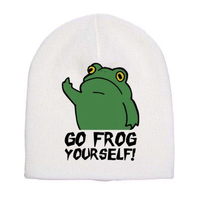 Funny Frog Go Frog Yourself! Gift Short Acrylic Beanie