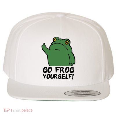Funny Frog Go Frog Yourself! Gift Wool Snapback Cap
