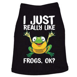 Funny Frog Gift For Cool Tadpole Frog Lover Doggie Tank