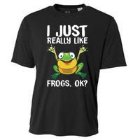 Funny Frog Gift For Cool Tadpole Frog Lover Cooling Performance Crew T-Shirt