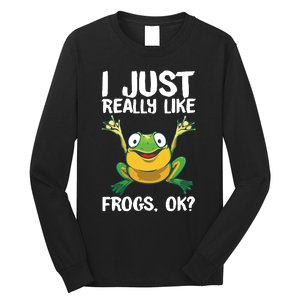 Funny Frog Gift For Cool Tadpole Frog Lover Long Sleeve Shirt