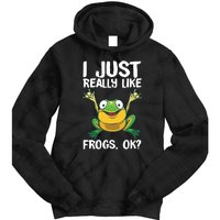 Funny Frog Gift For Cool Tadpole Frog Lover Tie Dye Hoodie