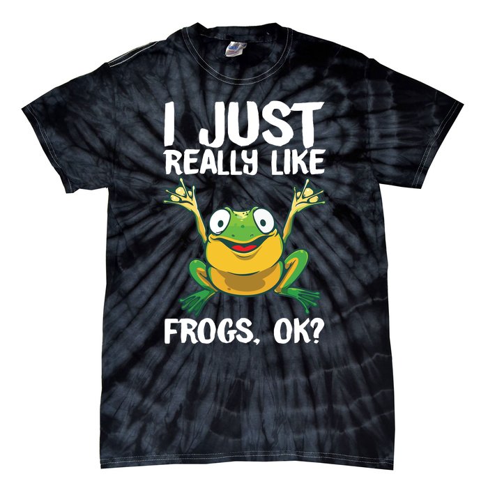 Funny Frog Gift For Cool Tadpole Frog Lover Tie-Dye T-Shirt