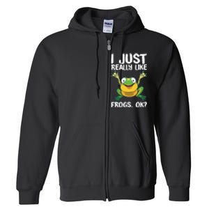 Funny Frog Gift For Cool Tadpole Frog Lover Full Zip Hoodie