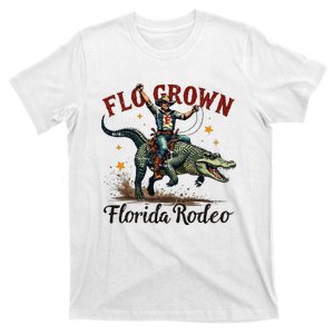 Funny Flo Grown Florida Fl Alligator Rodeo Gift T-Shirt