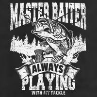 Funny Fishing Gift Master Baiter Playing W My Tackle 7 Panel Mesh Trucker Snapback Hat