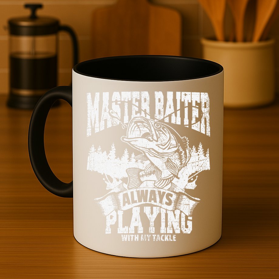 Funny Fishing Gift Master Baiter Playing W My Tackle Mug