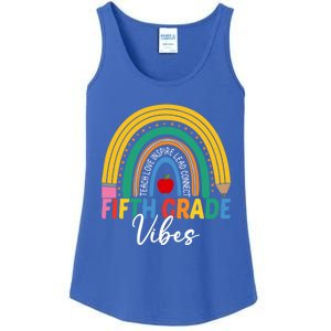 Funny Fifth Grade Teacher Rainbow Team 5Th Grade Vibes Gift Ladies Essential Tank