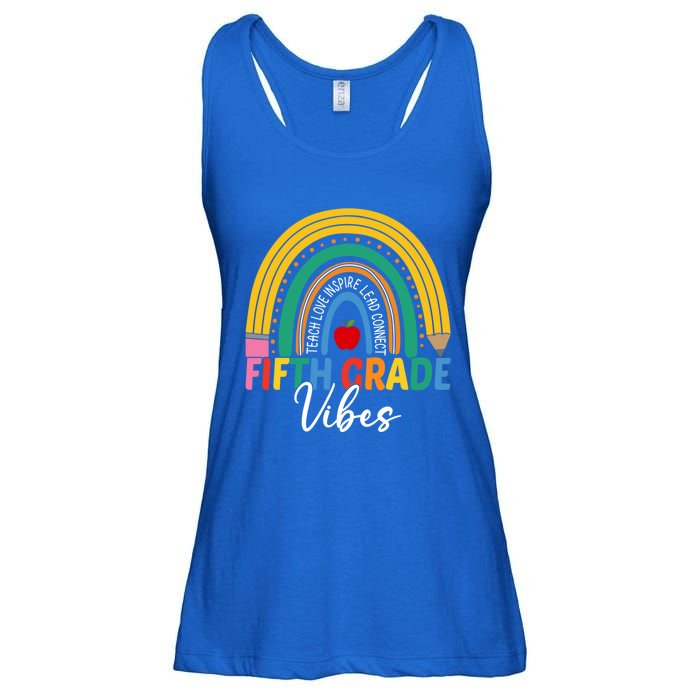 Funny Fifth Grade Teacher Rainbow Team 5Th Grade Vibes Gift Ladies Essential Flowy Tank