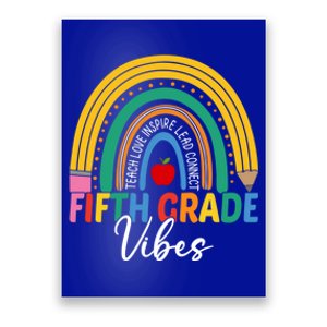 Funny Fifth Grade Teacher Rainbow Team 5Th Grade Vibes Gift Poster