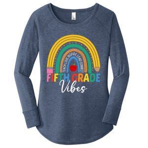 Funny Fifth Grade Teacher Rainbow Team 5Th Grade Vibes Gift Women's Perfect Tri Tunic Long Sleeve Shirt