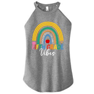 Funny Fifth Grade Teacher Rainbow Team 5Th Grade Vibes Gift Women's Perfect Tri Rocker Tank