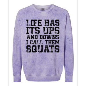 Funny Fitness Gym Workout Weights Squat Colorblast Crewneck Sweatshirt