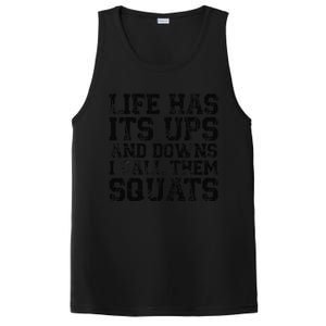 Funny Fitness Gym Workout Weights Squat PosiCharge Competitor Tank