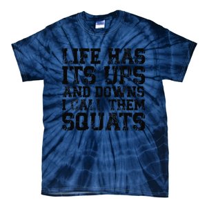 Funny Fitness Gym Workout Weights Squat Tie-Dye T-Shirt