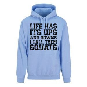 Funny Fitness Gym Workout Weights Squat Unisex Surf Hoodie