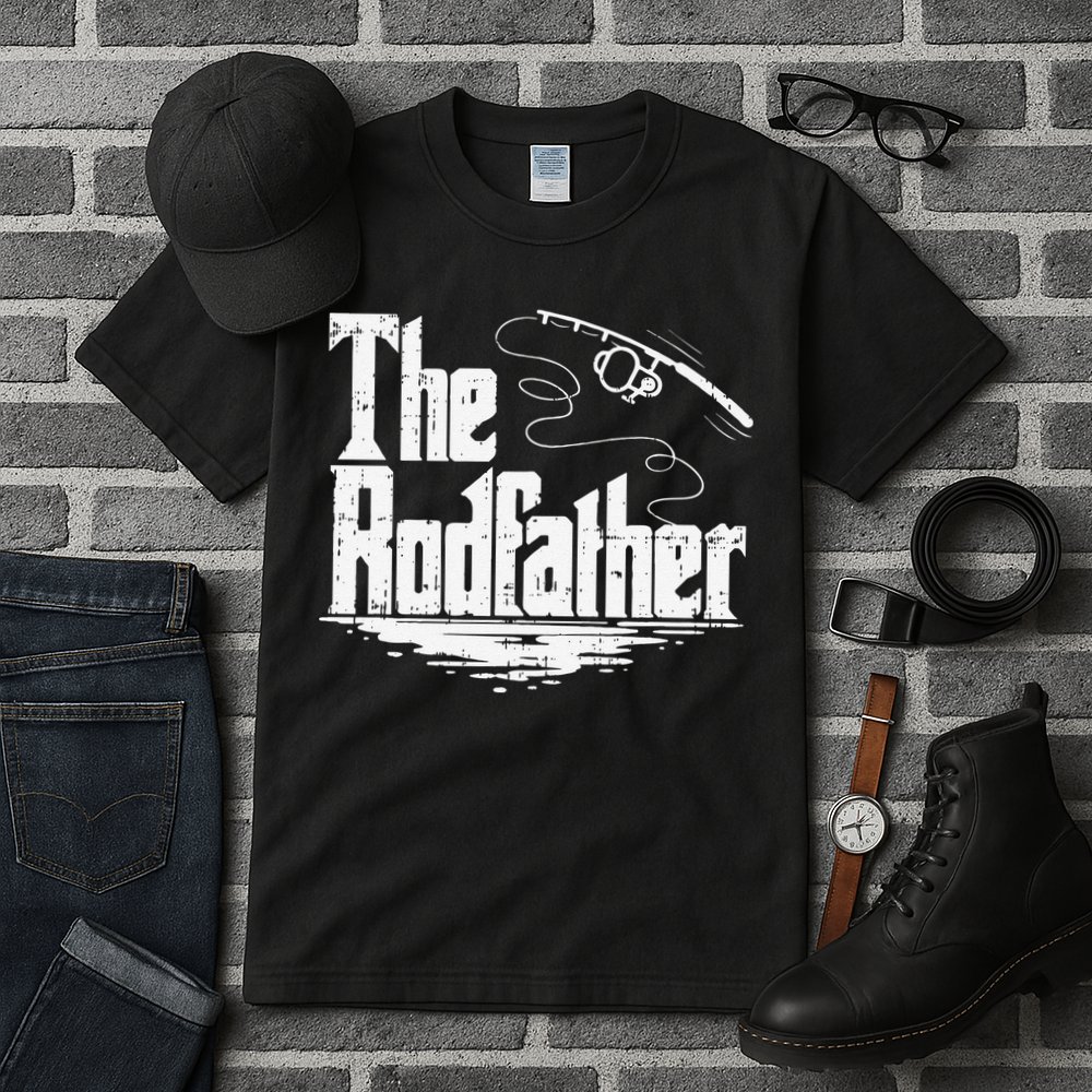Funny Fishing Gift The Rodfather Tall T-Shirt