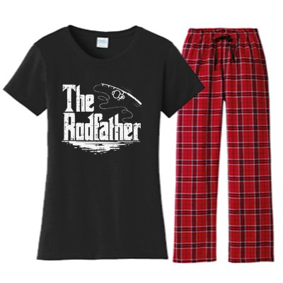 Funny Fishing Gift The Rodfather Women's Flannel Pajama Set