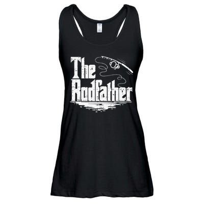 Funny Fishing Gift The Rodfather Ladies Essential Flowy Tank
