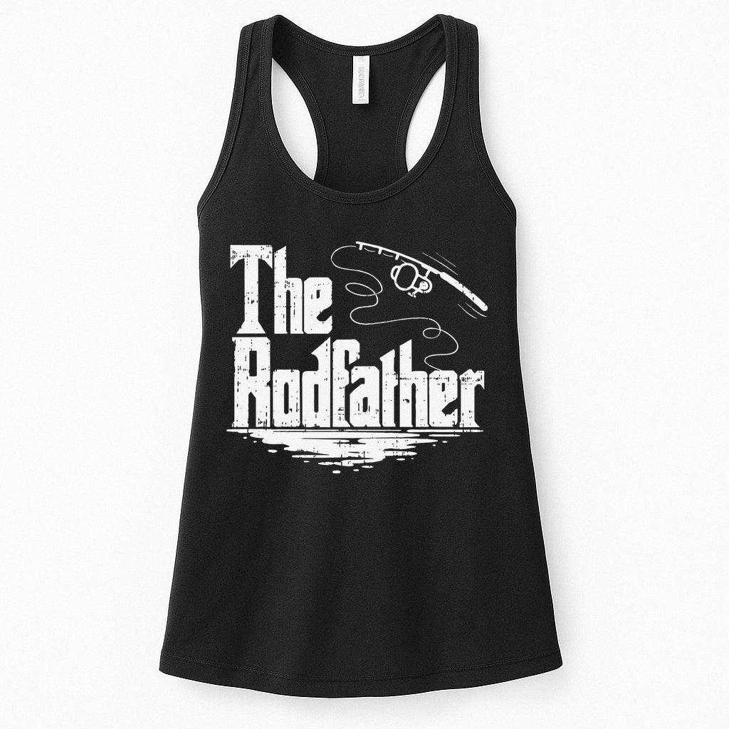 Funny Fishing Gift The Rodfather Womens Tank Top