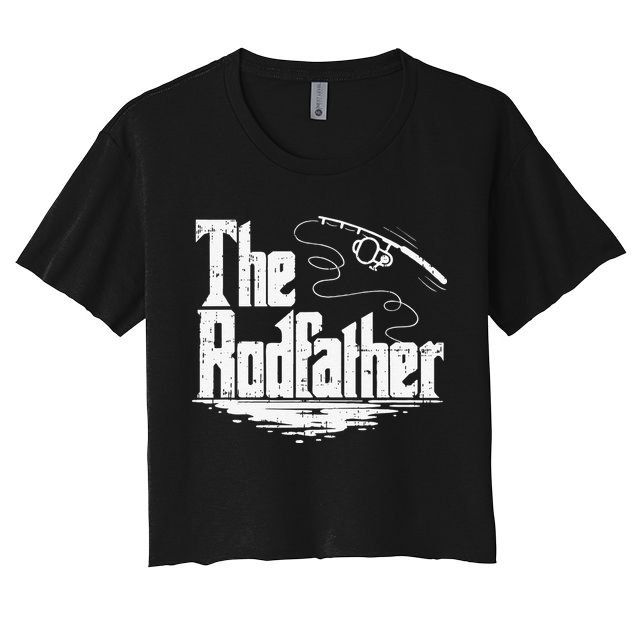 Funny Fishing Gift The Rodfather Crop Top