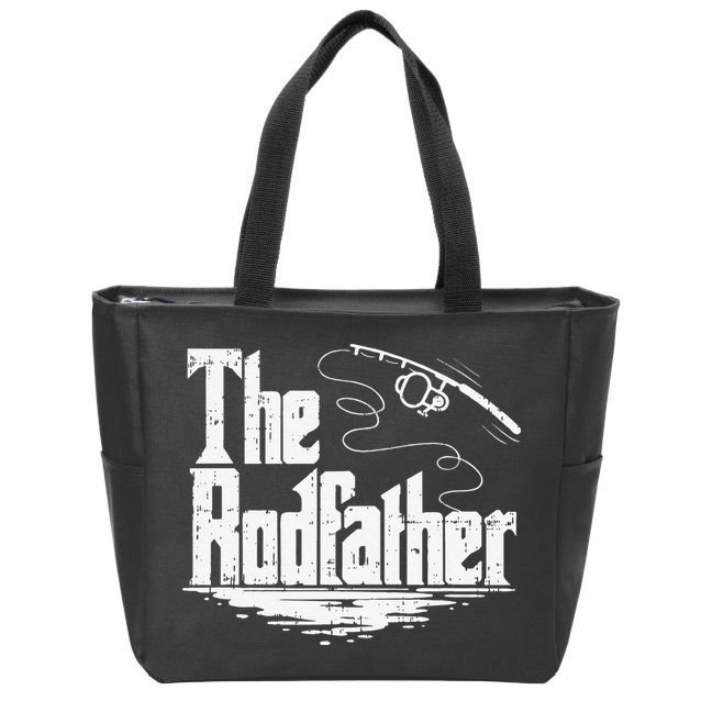 Funny Fishing Gift The Rodfather Zip Tote Bag