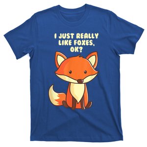 Funny Fox Gift I Just Really Like Foxes Ok Gift T-Shirt