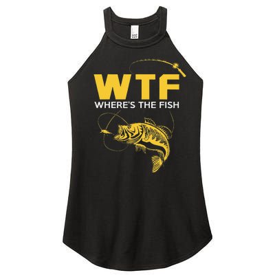 Funny Fishing Gifts WTF Wheres The Fish Women’s Perfect Tri Rocker Tank