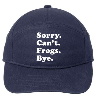 Funny Frog Gift For 7-Panel Snapback Hat