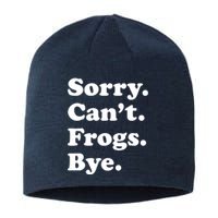 Funny Frog Gift For Sustainable Beanie